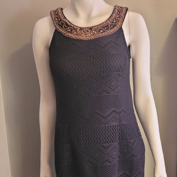 DB Est. 1962 Crochet Tunic Dress - Size 8 - Boho Chic Festival Tribal Safari - Picture 3 of 11